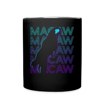 Macaw Parrot Retro - Full Colour Mug - black - Front