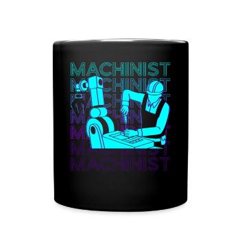 Opérateur de machine de découpe Cnc Opérateur de machine Retro - Mug uni - noir - Devant