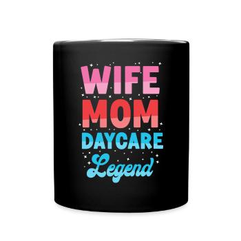Childcare Daycare Provider Teacher - Full Colour Mug - black - Front