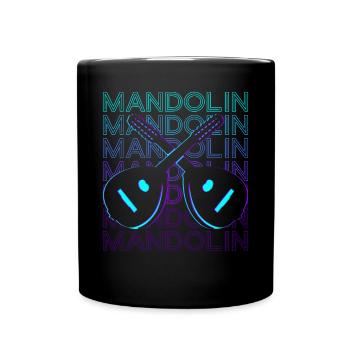 Mandoline Gitarre Retro - Tasse einfarbig - Schwarz - Vorne