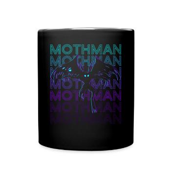 Mothman Krypto Kryptozoologie Retro - Tasse einfarbig - Schwarz - Vorne
