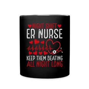 Infirmière de nuit ER ER Tech Emergency Medical - Mug uni - noir - Devant