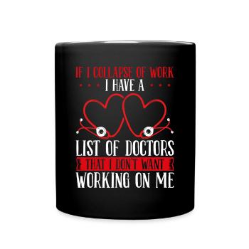 Emergency Medical Nurse Funny ER Technician ER - Full Colour Mug - black - Front