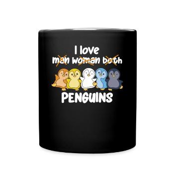 Aroace Flag Pride LGBTQ mignon pingouin - Mug uni - noir - Devant