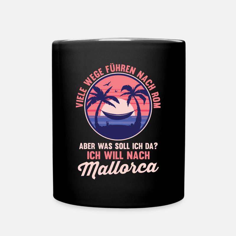 Ich will nach Mallorca - Tasse einfarbig - Schwarz
