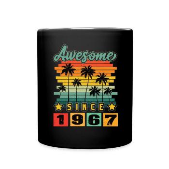 Awesome Since 1967 - Tasse einfarbig - Schwarz - Vorne