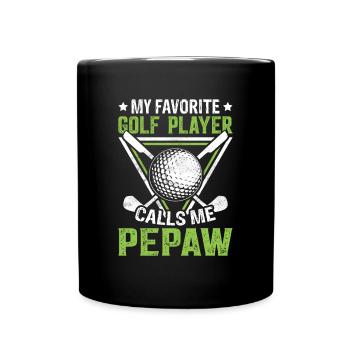 Mon joueur de golf préféré m’appelle Pepaw Golfer - Mug uni - noir - Devant