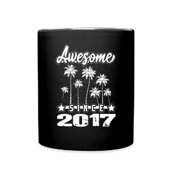 Awesome Since 2017 - Full Colour Mug - black - Front