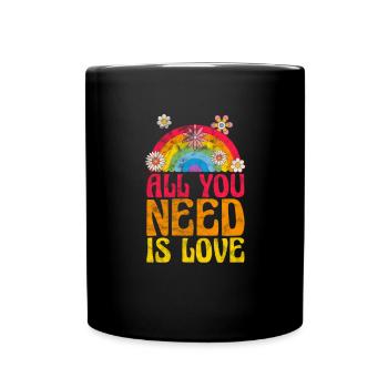 Hippie - Tasse einfarbig - Schwarz - Vorne
