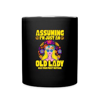 Hippie Peace Flower Power Amour Paix Cadeau - Mug uni - noir - Devant
