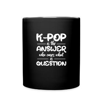 K-Pop - Tasse einfarbig - Schwarz - Vorne
