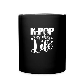 K-Pop - Tasse einfarbig - Schwarz - Vorne