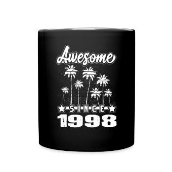 Awesome Since 1998 - Tasse einfarbig - Schwarz - Vorne