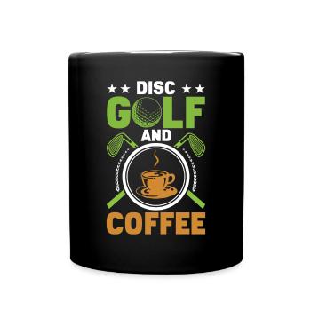 Disc Golf Und Kaffee Sportliebhaber - Tasse einfarbig - Schwarz - Vorne