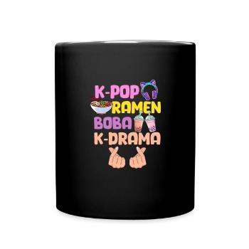K-Pop Ramen Bubble Tea - Tasse einfarbig - Schwarz - Vorne