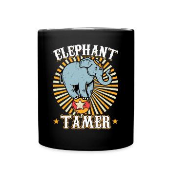 Elephant Tamer - Circus Party Master - Full Colour Mug - black - Front