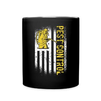 American Flag - Patriotic - Exterminator - Full Colour Mug - black - Front
