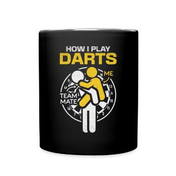 Comment jouer à Darts Funny Darts Player - Mug uni - noir - Devant