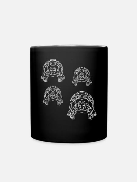 Tortues Tortues Tortues mignonnes - Mug uni - noir