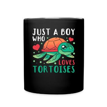 Juste un garçon qui aime les tortues - Mug uni - noir - Devant