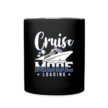 Kreuzfahrt - Tasse einfarbig - Schwarz - Vorne