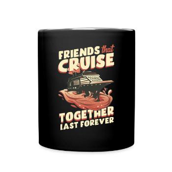 Kreuzfahrt - Tasse einfarbig - Schwarz - Vorne