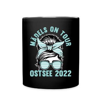 Mädels on Tour Ostsee 2022 - Tasse einfarbig - Schwarz - Vorne
