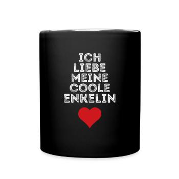 Ich liebe meine coole Enkelin - Tasse einfarbig - Schwarz - Vorne