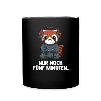 Streamen Videospiele Roter Panda - Computer Spiele - Tasse einfarbig - Schwarz - Vorne