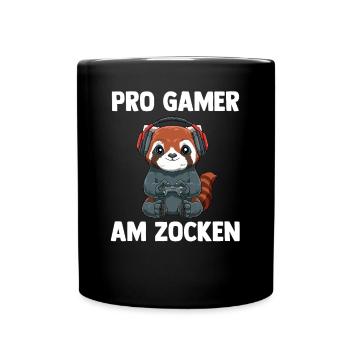 Pro Gamer Am Zocken - Computer Videospiele Gaming - Tasse einfarbig - Schwarz - Vorne