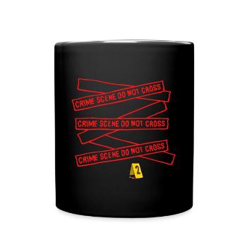 DÉTECTIVE POLICE LINES INDICE ENQUÊTE - Mug uni - noir - Devant