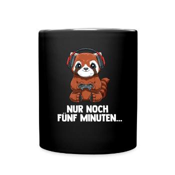 Streamen Videospiele Kleiner Panda - Computer - Tasse einfarbig - Schwarz - Vorne