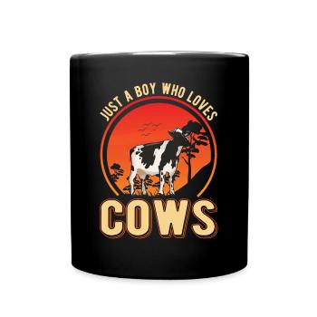 Vache Jeunes bovins Vaches Éleveur de bovins - Mug uni - noir - Devant