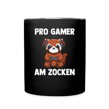 Pro Gamer Am Zocken - Computer Videospiele Gaming - Tasse einfarbig - Schwarz - Vorne