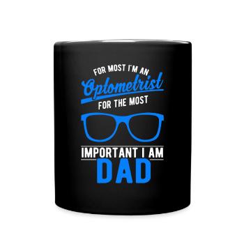 Optiker Vater Augenoptiker Geschenk - Tasse einfarbig - Schwarz - Vorne