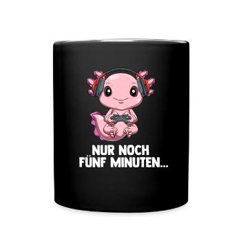 Streamen Videospiele Axolotl - Computer Spiele - Tasse einfarbig - Schwarz - Vorne