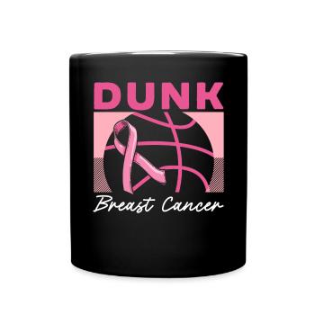 Dunk Breast Cancer Basketball Player Breast Cancer - Full Colour Mug - black - Front