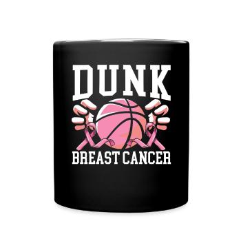 Dunk Breast Cancer Basketball Player Breast Cancer - Full Colour Mug - black - Front