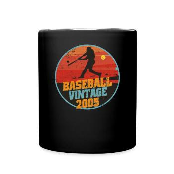 Baseball player born in 2005 Birthday - Full Colour Mug - black - Front