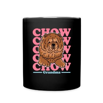 Chow Chow Grandma Hunde Hundebesitzerin Geschenk - Tasse einfarbig - Schwarz - Vorne