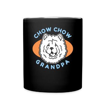 Chow Chow Grandpa | Hunde Hundebesitzer Geschenk - Tasse einfarbig - Schwarz - Vorne