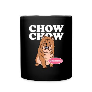 Chow Chow Grandma | Hunde Hundebesitzer Geschenk - Tasse einfarbig - Schwarz - Vorne