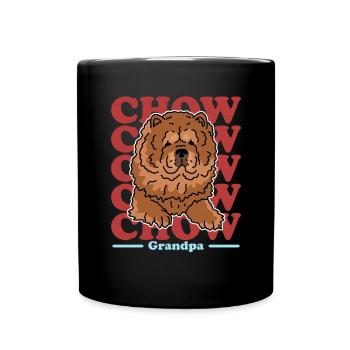 Chow Chow Grandpa Hunde Hundebesitzer Geschenk - Tasse einfarbig - Schwarz - Vorne