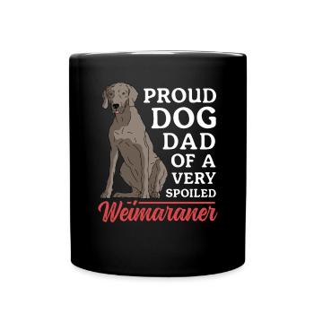 Weimaraner Papa | Cadeau de propriétaire de chien de chien - Mug uni - noir - Devant