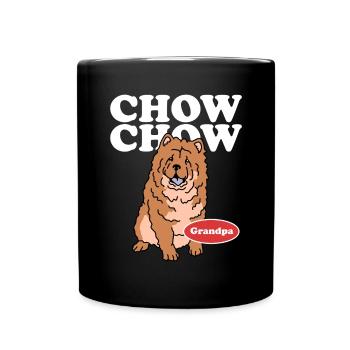 Chow Chow Grandpa Hundebesitzer Hunde Geschenk - Tasse einfarbig - Schwarz - Vorne