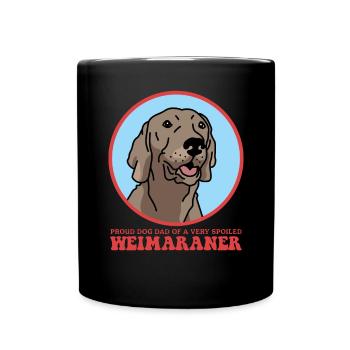 Weimaraner Papa Propriétaire de chien Chien Cadeau - Mug uni - noir - Devant