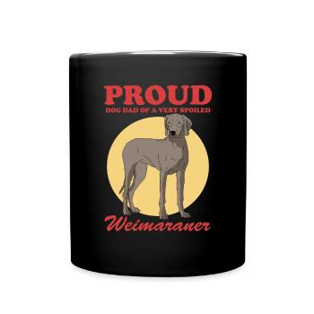 Weimaraner Papa Chiens Propriétaire de Chien Cadeau - Mug uni - noir - Devant