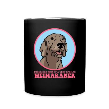 Weimaraner Maman | Cadeau de propriétaire de chien de chien - Mug uni - noir - Devant