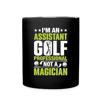Dans le Un assistant professionnel de golf pas un magicien - Mug uni - noir - Devant