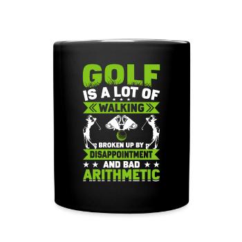 Golf Is A Lot Of Walking Golfer - Full Colour Mug - black - Front
